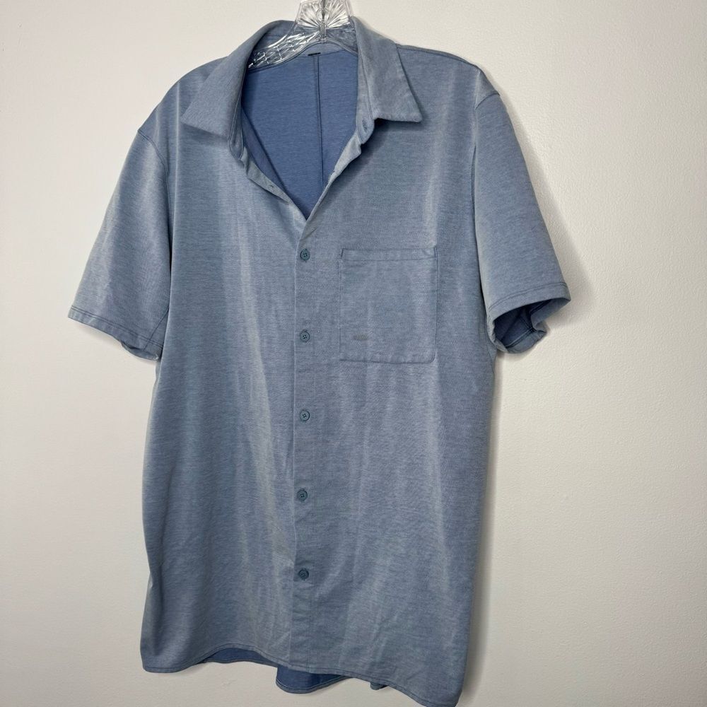 Lululemon blue button down shirt